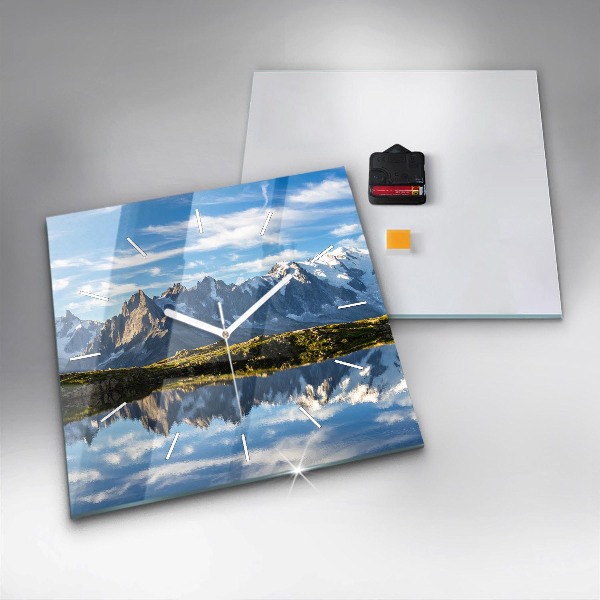 Pendule carrée en verre Vallée de Chamonix, Alpes françaises
