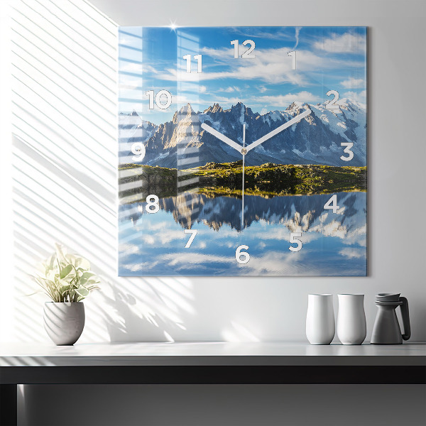 Pendule carrée en verre Vallée de Chamonix, Alpes françaises