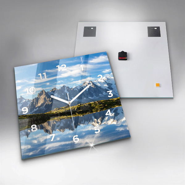 Pendule carrée en verre Vallée de Chamonix, Alpes françaises