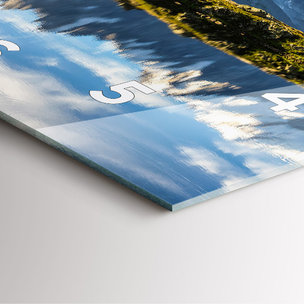 Pendule carrée en verre Vallée de Chamonix, Alpes françaises