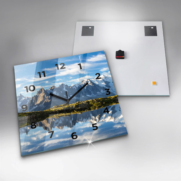 Pendule carrée en verre Vallée de Chamonix, Alpes françaises
