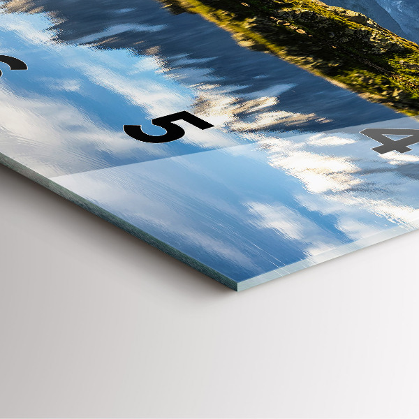 Pendule carrée en verre Vallée de Chamonix, Alpes françaises