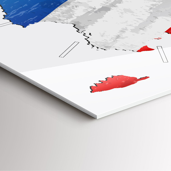 Horloge murale carrée Drapeau de la France