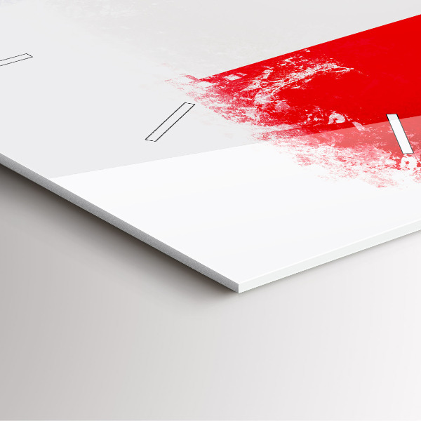 Horloge carrée en verre Drapeau de la France