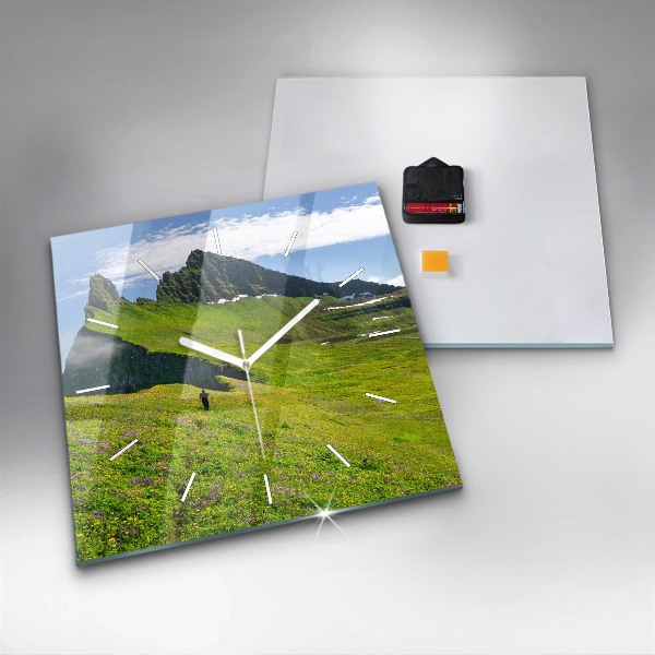 Horloge murale carrée Réserve de Hornstrandir, Islande