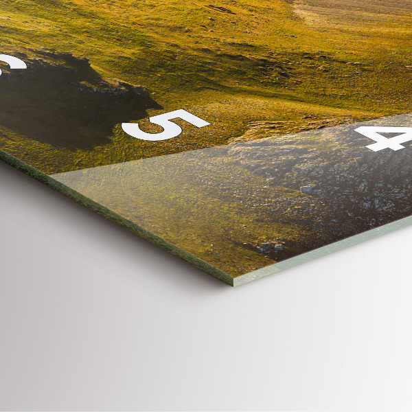 Pendule carrée en verre Route en Islande