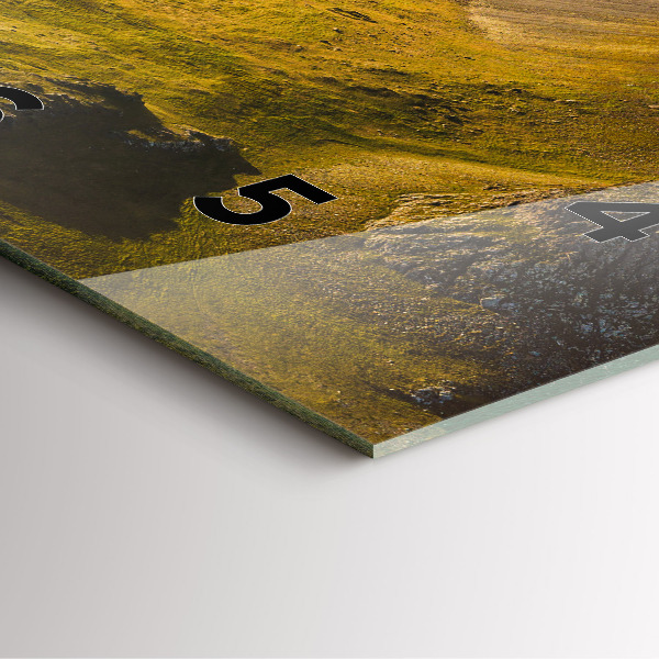 Pendule carrée en verre Route en Islande