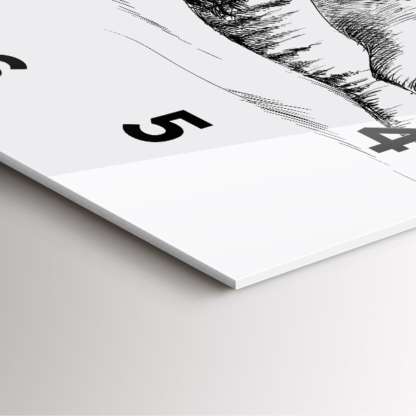 Horloge murale carrée Montagnes dessinées