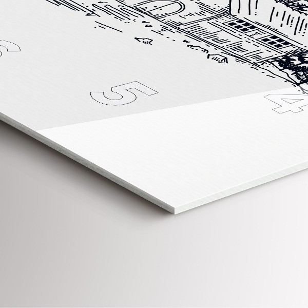 Horloge murale carrée Ville de dessin animé