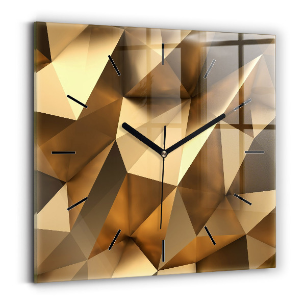 Horloge carrée en verre Texture géométrique