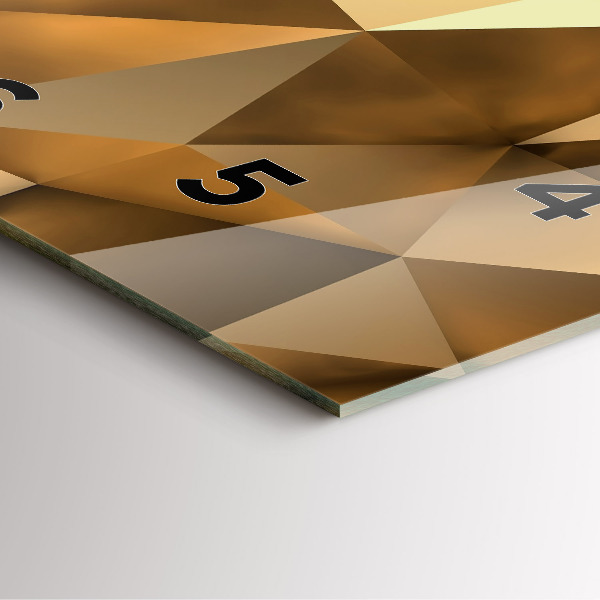 Horloge carrée en verre Texture géométrique