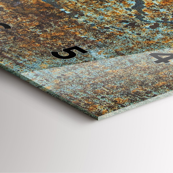 Horloge carrée en verre Texture de vieux métal