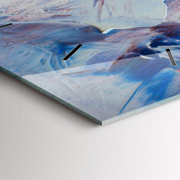 Pendule carrée en verre Texture de peinture abstraite