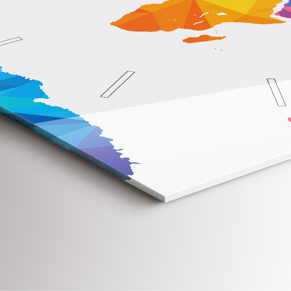 Horloge murale carrée Carte du monde abstraite