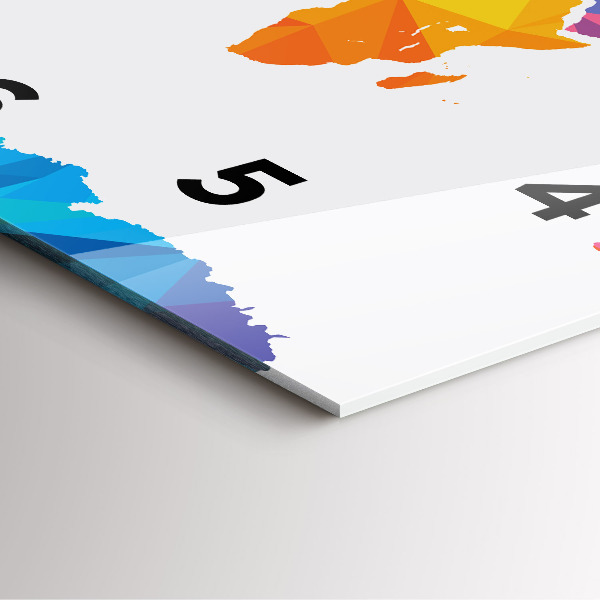 Horloge murale carrée Carte du monde abstraite