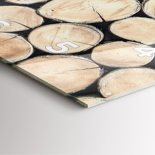 Horloge murale carrée 'Couper les souches d''arbres'