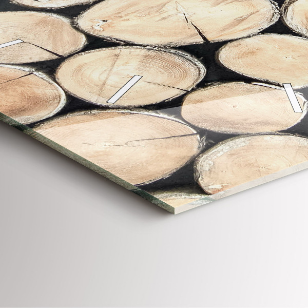 Horloge murale carrée 'Couper les souches d''arbres'