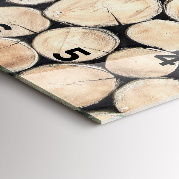 Horloge murale carrée 'Couper les souches d''arbres'