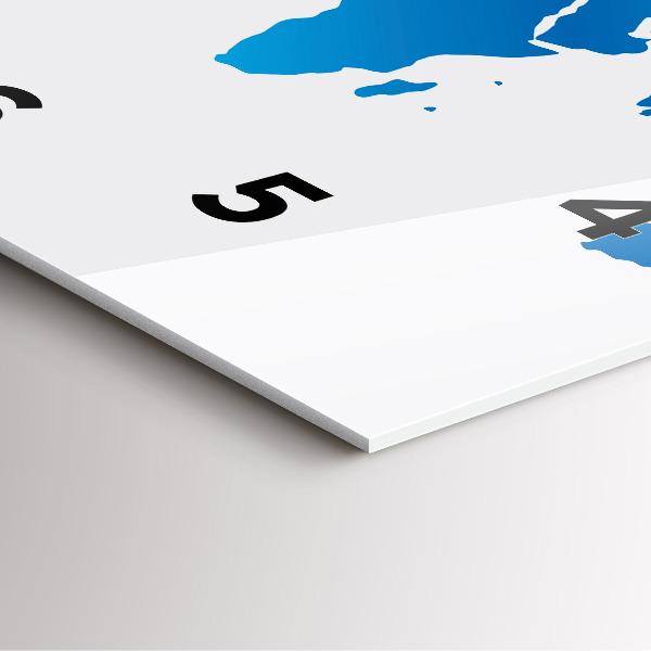 Horloge murale carrée Carte du monde