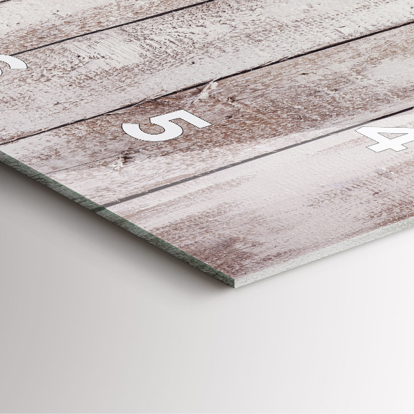 Horloge murale carrée Planches de bois clair