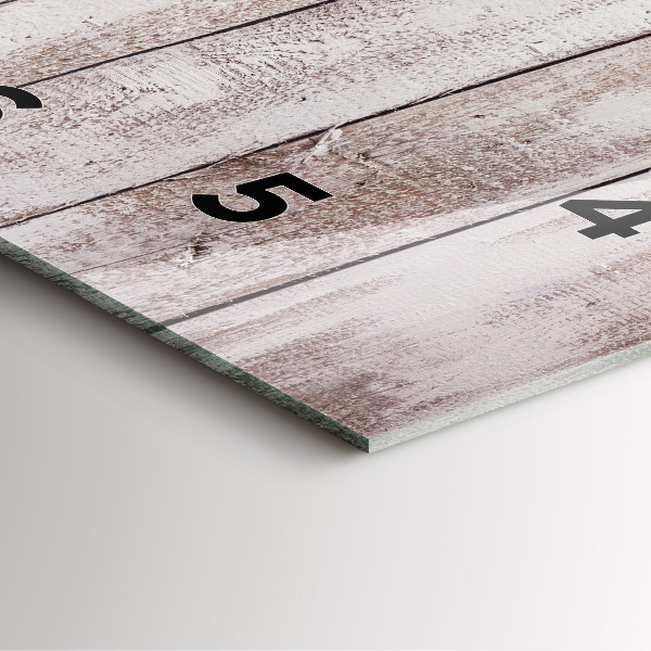 Horloge murale carrée Planches de bois clair