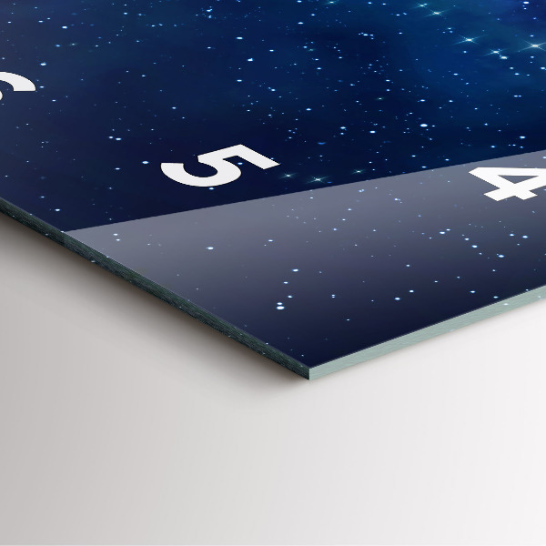 Horloge murale carrée Étoiles du ciel sombre