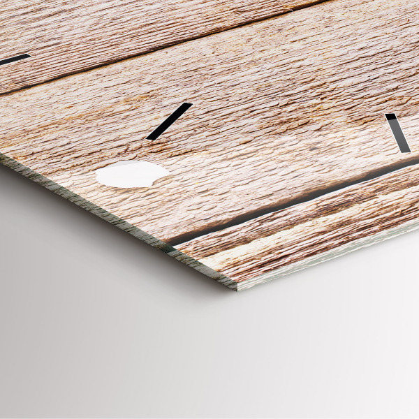 Horloge murale carrée Fleurs sur bois