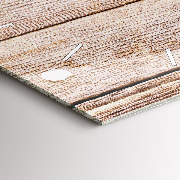 Horloge murale carrée Fleurs sur bois