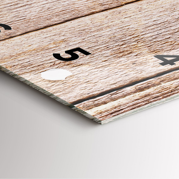 Horloge murale carrée Fleurs sur bois