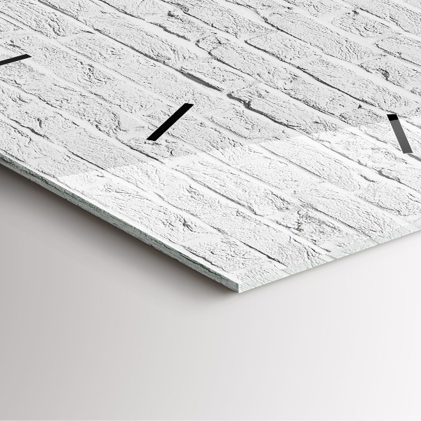 Horloge murale carrée Un mur de briques claires