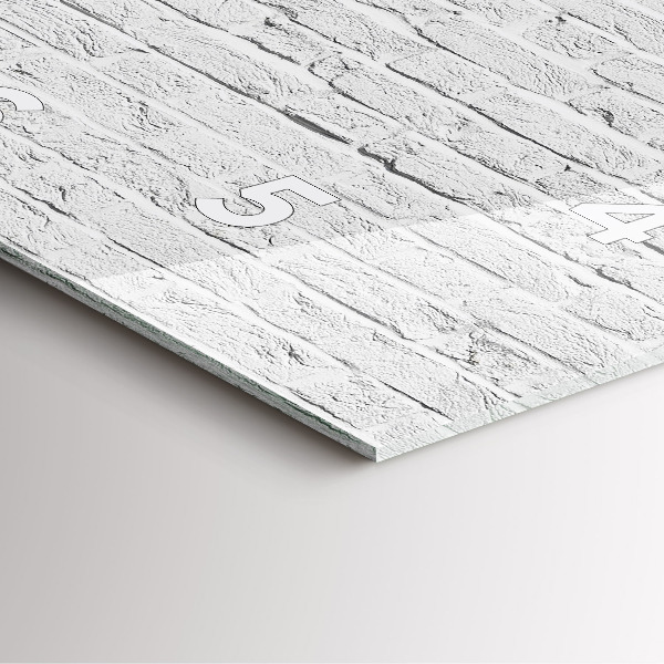 Horloge murale carrée Un mur de briques claires