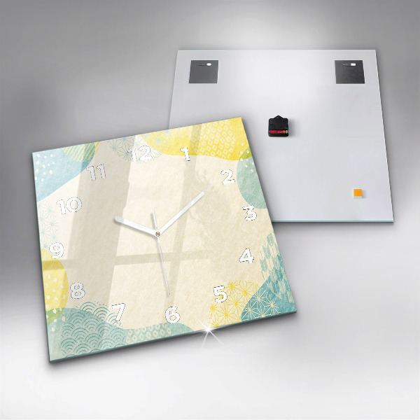 Horloge murale carrée Cadre de modèle