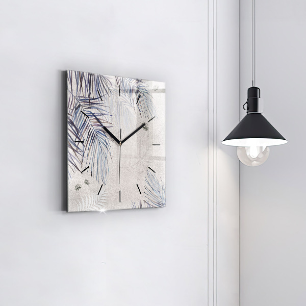 Horloge murale carrée Palme