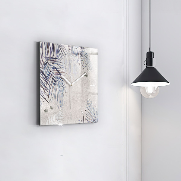 Horloge murale carrée Palme
