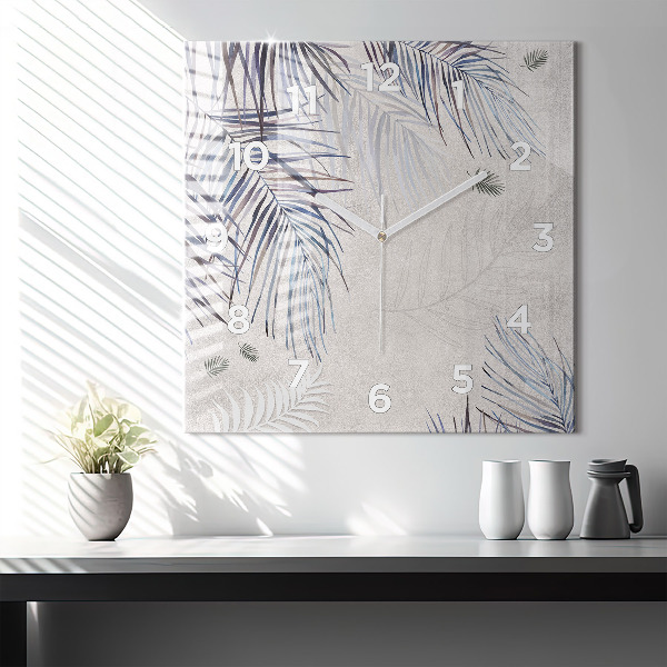 Horloge murale carrée Palme
