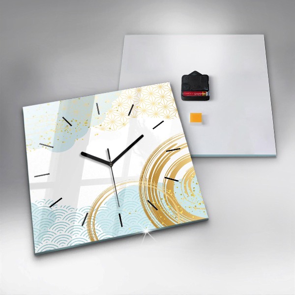 Horloge murale carrée Motif décoratif