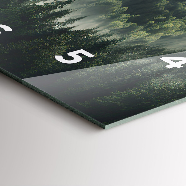 Horloge murale carrée Paysage forestier