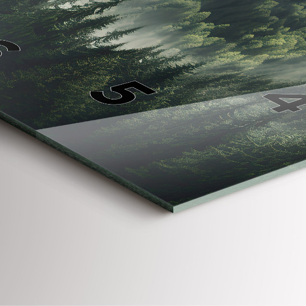 Horloge murale carrée Paysage forestier