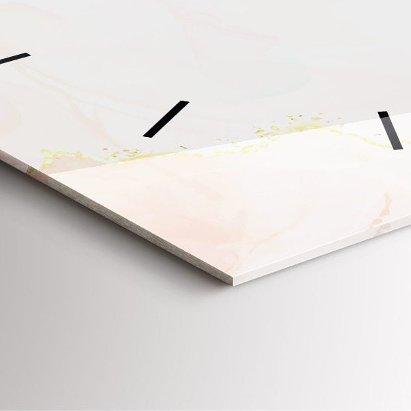 Horloge murale carrée Aquarelle marbrée