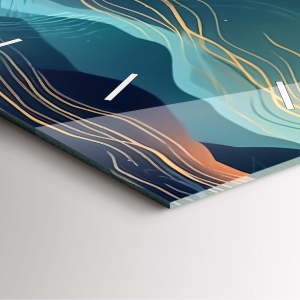 Horloge murale carrée Paysage de montagne