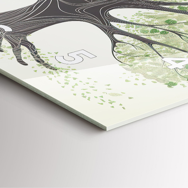 Horloge murale carrée Nature des grands arbres