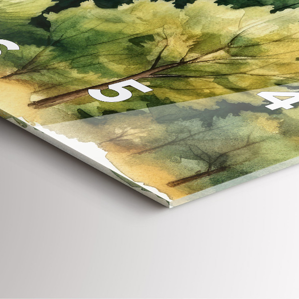 Horloge murale carrée Paysage forestier