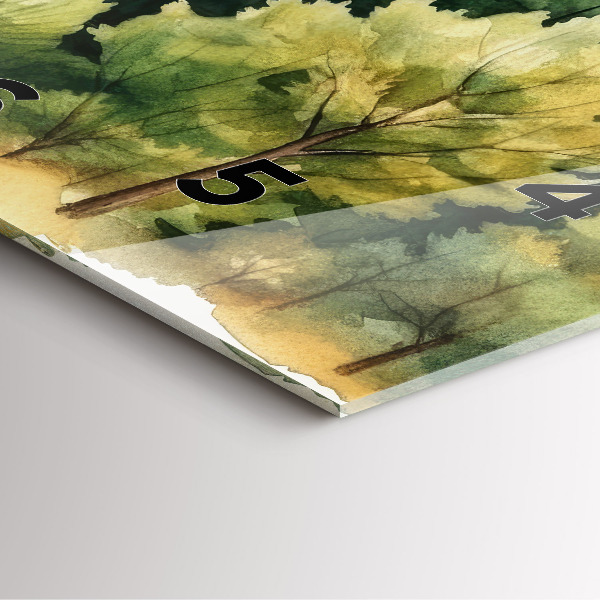 Horloge murale carrée Paysage forestier