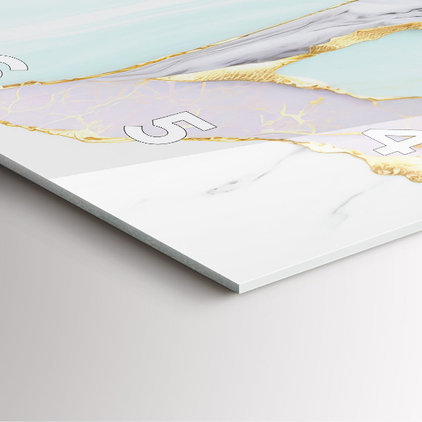 Horloge murale carrée Motif en marbre