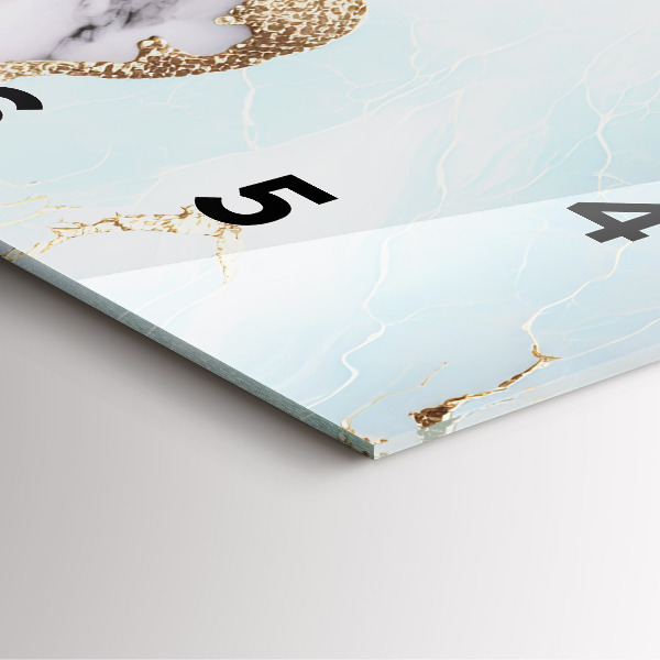 Horloge murale carrée Marbre pastel