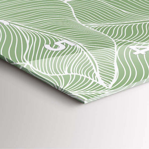 Horloge murale carrée Motif de feuilles naturelles