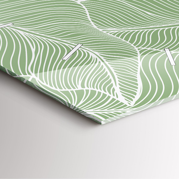 Horloge murale carrée Motif de feuilles naturelles