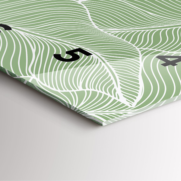 Horloge murale carrée Motif de feuilles naturelles