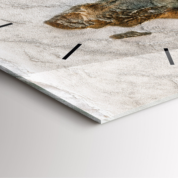 Horloge murale carrée Carte du vieux monde