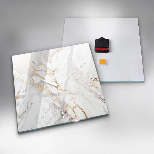 Horloge murale carrée Marbre décoratif